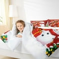 thumbnail image 4 of jejeloiu Cartoon Christmas Snowman Full Size Comforter Sets,Black Girl Bedding Comforter Set,Kids Xmas Gifts Bedding Sets For Girl Boys Kids,Super Cozy Room Decor Reversible,3 Pieces, 4 of 8