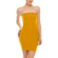 thumbnail image 2 of PacificPlex Womens Seamless Smoother Tube Slip Dress, One Size, Mustard, 2 of 4