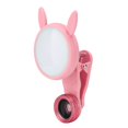 thumbnail image 3 of WQ-04 Luz de relleno portátil con artefacto para selfies para teléfono móvil con carga USB y lente de zoom (rosa), 3 of 8