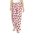 thumbnail image 2 of Goofa Cartoon Strawberry Printed Soft Pajama Pants for Women, Wide Leg Comfy Casual Lounge Yoga Pants-Large, 2 of 9