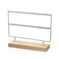 thumbnail image 1 of OUSITAID Metal 2-layer Earrings Ear Studs Organizer Jewelry Display Stand Holder Rack, 1 of 9