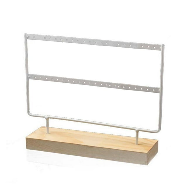 Métal 2-Couche Boucles d'Oreilles Organisateur Bijoux Présentoir Support Rack