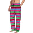 thumbnail image 6 of Logiee Colorful Mexican Stripes Print Pajama Pants for Men,Men’s Pajama Bottoms,Mens PJ Pants with Pockets & Button Fly-Small, 6 of 6