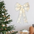 thumbnail image 4 of Colgante de puerta de pared de Navidad Zulema Colgante de lazo grande Plata, 4 of 8