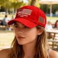 thumbnail image 4 of WKSCLPAI 250th Anniversary Hat USA 250 Years Freedoms Baseball Hat We The People Stars Stripes Flag Embroidered Baseball Cap for Commemorative 250 Years Independence(Red), 4 of 8