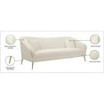 thumbnail image 4 of Pemberly Row Modern / Contemporary Upholstered Cream Velvet Sofa, 4 of 5