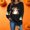 Black, variant on Bwndum Womens Army Green Cute Ghost Hall-oween Sweatshirt - Loose Fit Crewneck Pullover with Pumpkin,Size XL