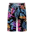 thumbnail image 2 of JAJAHO Mens Hawaiian Shorts Tropical Floral Printed Retro Streetwear Loose Fit Beach Shorts Drawstring Waist Summer Stylish Bottoms, 2 of 4