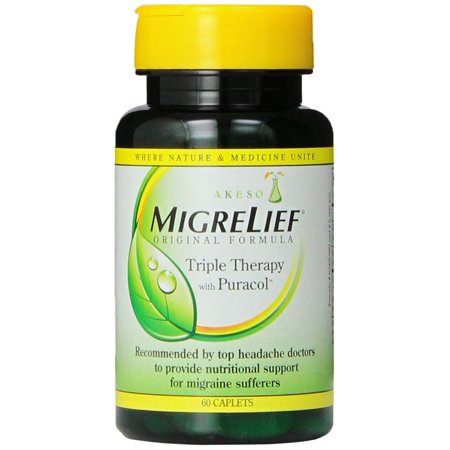 Original Caplets - Migrelief Original Formula Triple Therapy with Puracol 60 Caplets