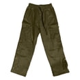 thumbnail image 5 of Mens Baggy Cargo Pants Streetwear Tactical Pants Lightweight Tapered Trousers Side Split Snap Buttons Hiking Joggers, 5 of 5