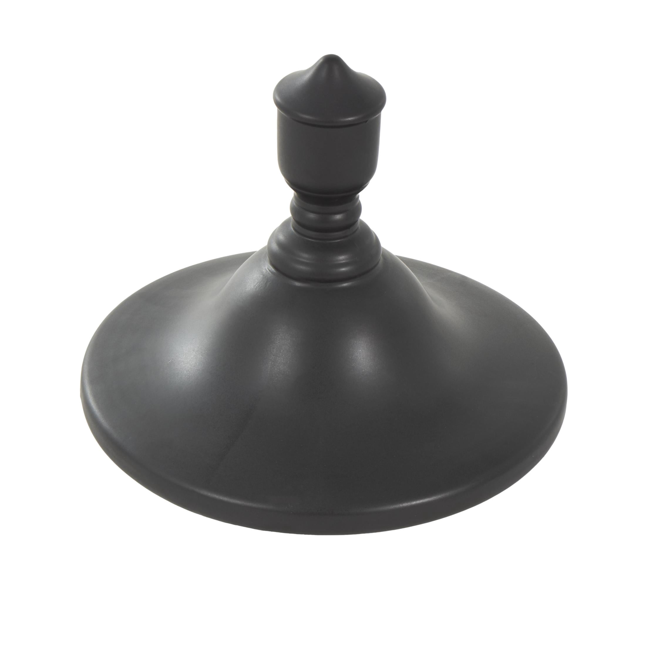 DecMode 11" x 28" Black Ceramic Fluted Urn Shaped Decorative Jars with Lid, 1-Piece
