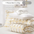 thumbnail image 4 of Davulos King Size Comforter Set 7 Pieces Bed in a Bag Geometric Luxury Bedding Sets for All Season, 4 of 9