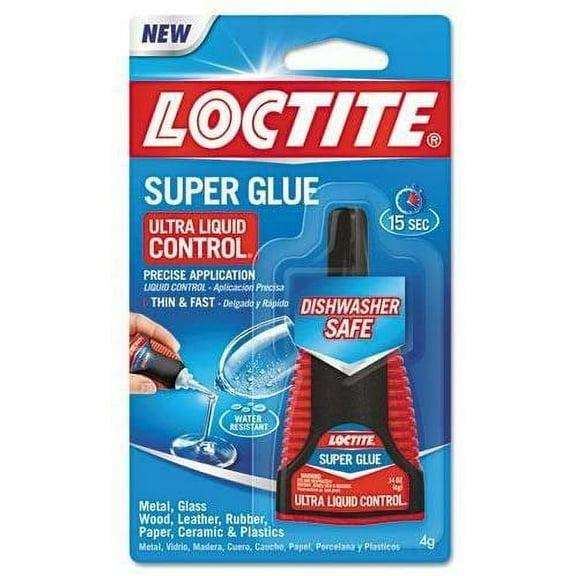 LOCTITE 1647358 Liquid Super Glue, Clear, 0.14oz, 1/ea
