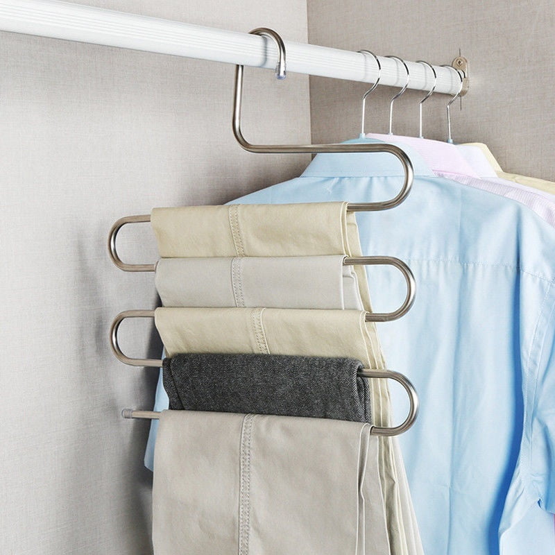 Fashion Pants Hanger Trousers Organizer Hanging Clothes Rack Hanger