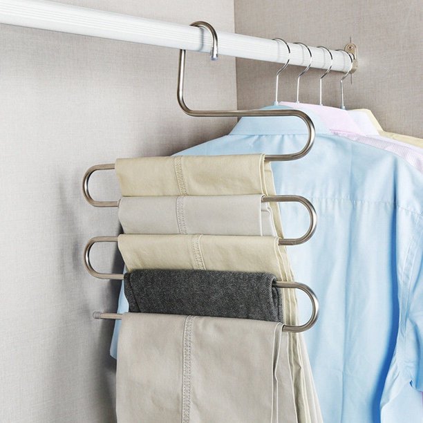 Fashion Pants Hanger Trousers Organizer Hanging Clothes Rack Hanger