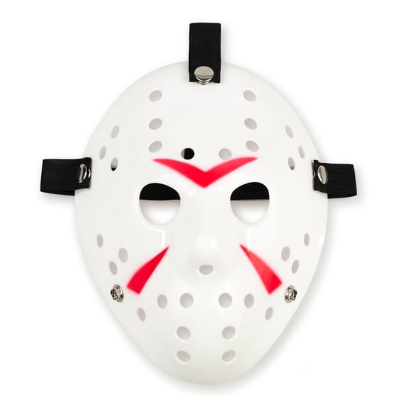 Jason Hockey Mask | White Friday The 13th Mask | Sized for Adults & Teens