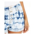 thumbnail image 3 of DICKIES Womens Blue Stretch Tie Dye Cuffed Shorts 15, 3 of 4