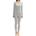 thumbnail image 2 of Aoochasliysweat Suits for Womens 2 Piece Clothes Ladies Tight Round Neck Cotton Wool Thermal Underwear Pure Cotton Autumn Clothes and Trousers Two-piece Set, 2 of 4
