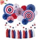 thumbnail image 4 of juego de 28 banderines con borlas de colores, banderines de papel, banderines de moda, suministros para fiestas, accesorios de decoración para fiestas temáticas de festivales., 4 of 7