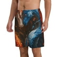 thumbnail image 2 of Pofeuu Red And Blue Fire Dragon F Prin Men's Swim Trunks Quick Dry Bathing Suit Swimming Board Shorts Mesh Lining Beach Swimwear-Small, 2 of 6