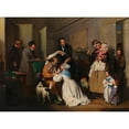 thumbnail image 2 of Josef Danhauser 24x19 Black Ornate Framed Double Matted Museum Art Print Titled: The Ophthalmologist (1837), 2 of 5