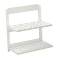 thumbnail image 3 of DOLITY Fold Down Wall Shelf 2 Layer Metal Frame Garage Folding Display Wall Shelves, 3 of 7