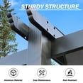 thumbnail image 7 of Aoodor 20 x 12 ft. Outdoor Pergola with Retractable Canopy and Sunshade Roller Curtains, Aluminum Frame Grape Trellis Pergola for Patio Backyard and Deck - Gray, 7 of 7