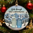 thumbnail image 2 of 2D Skiing Christmas Ornament – Whimsical Hanging Holiday Pendant for Tree, Mantel & Gift Décor – Festive Decoration for Ski Lovers, 2 of 4