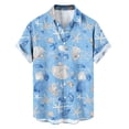 thumbnail image 4 of Gamivast Mens Hawaiian Shirts Short Sleeve Seashell Print Beach Shirts Button Down Lapel Tropical Shirts for Men Lightweight Soft Holiday Party, 4 of 6