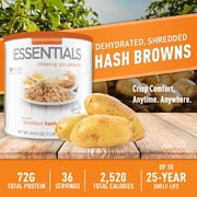 Emergency Essentials® Freeze-Dried Hash Browns – #10 Can, Long Shelf Life Breakfast Potatoes, 36 Servings, Lightweight & Shelf-Stable