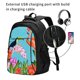 thumbnail image 2 of Balery Tropical Jungle Flamingo Mochila con carga USB para hombre y mujer - Mochila impermeable y antirrobo para portátil con puerto USB para viajes, trabajo, estudios y universidad, 2 of 7