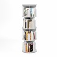 thumbnail image 2 of Furinno Daly Bibliothèque Autoportante Rotative à 4 Niveaux à Affichage 360, Étagère à Livres, Étagère de Rangement, Blanc, 2 of 4