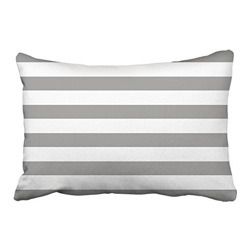 WinHome Rectangl Throw Pillow Covers Vintage Dark Gray And White Stripe