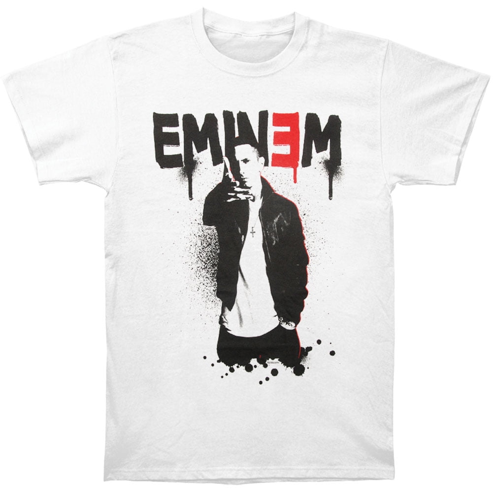 Eminem Men's Sprayed Up Tshirt White
