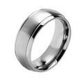 thumbnail image 2 of 8MM Comfort Fit Titanium Wedding Band Brushed Center Shiny Grooved Edge Titanium Ring (Size 7 to 15), 2 of 2
