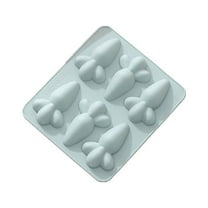 NICEXMAS Silicone Carrot Cake Mold 6 Cavity Non Stick Blue Baking Tool