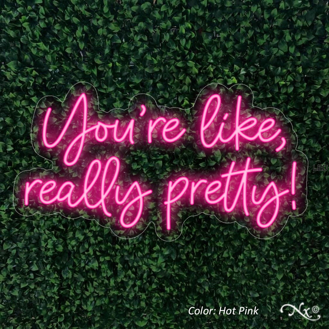 Pretty Things Pink Decor Acrylic Neon Sign 20"x14" New You're Like 
