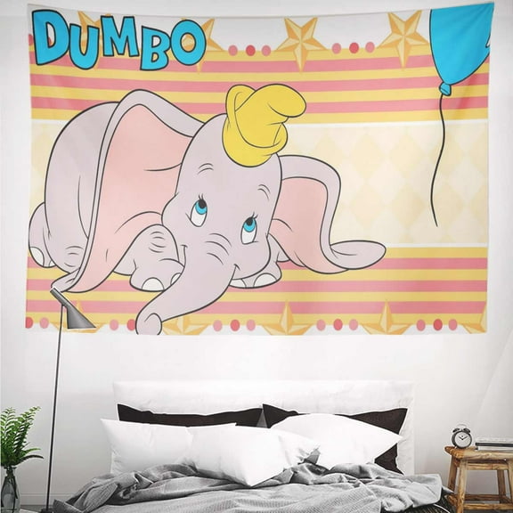 dumbo Tapestry Gift Wall Hanging Backdrop for Room Bedroom Girls Fans Background Banner Party Birthday Supplies Decor