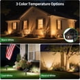 thumbnail image 2 of Solar Light Outdoor Waterproof IP65, 56 LED 3 Color Modes Solar Spot Lights Outdoor, Solar Powered Garden Lights for Outside Landscape Pathway Yard House  Garage Driveway Tree, 2Pack, 2 of 8