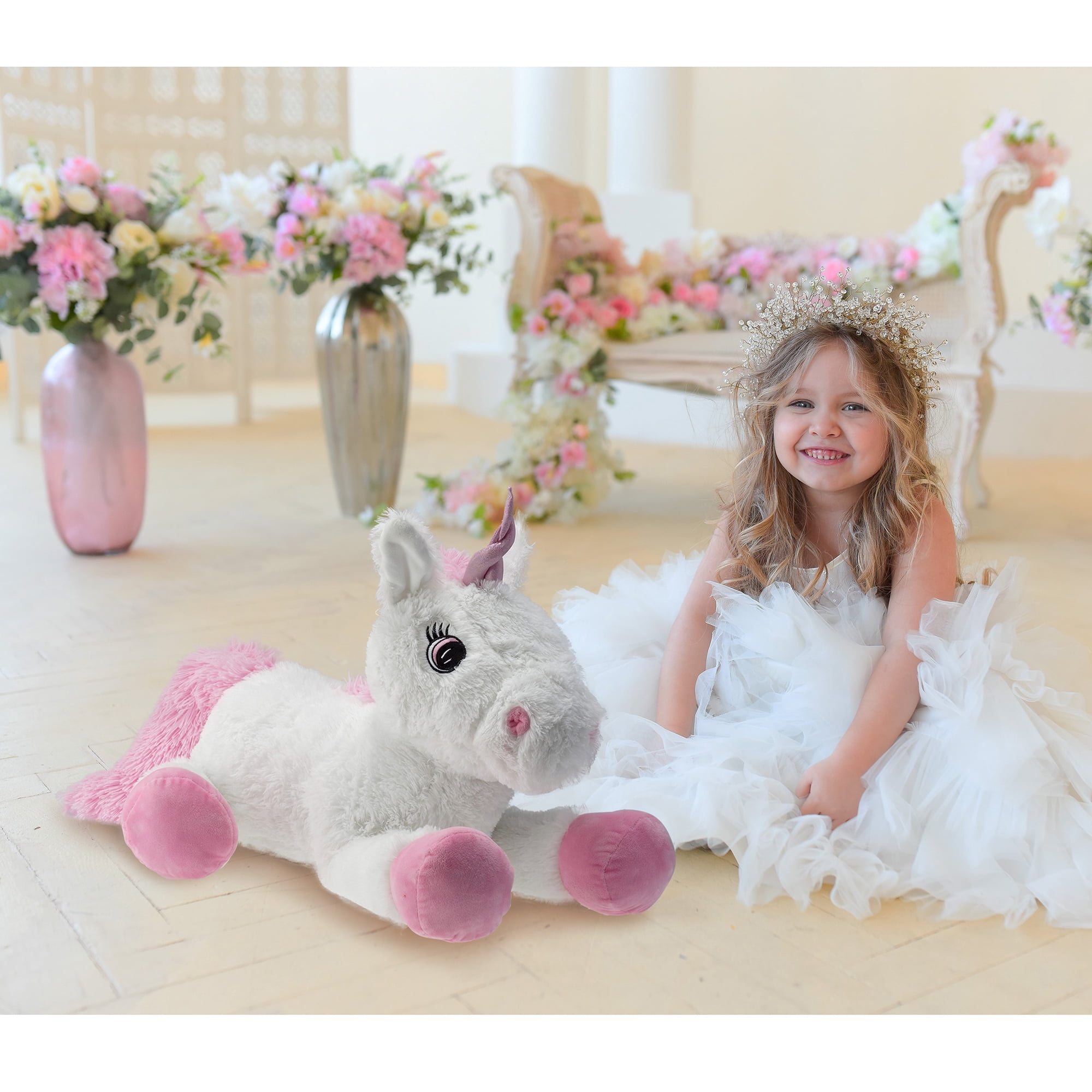 Pioupiou et Merveilles 30" Giant Unicorn Plush Toy