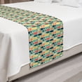 thumbnail image 2 of Colorful Bed Runner, Abstract Direction Pointers Intertwined Geometrical Colorful Motifs Print, Decorative Accent Bedding Scarf for Hotels Homes and Guestrooms, King, Multicolor, by Ambesonne, 2 of 2