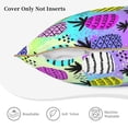 thumbnail image 5 of Kll Graffiti Pineapples Decorative Throw Pillow Covers Velvet Soft For Couch Sofa Bedroom Living Room Outdoor -16"X16", 5 of 8