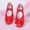 Red, variant on Miqool Ballet Shoes for Girls-Soft Canvas Dance Slippers with Non-Slip Soles, Ideal Ballet Flats for Toddlers and Kids