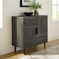 thumbnail image 2 of Walker Edison Moderne Couleur Pop Buffet Accent Entrée Bar Armoire de Stockage Entrée Table Salon Salle à Manger, 30 Pouces, Gris Ardoise, Intérieur Rouge, 2 of 7