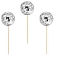 thumbnail image 2 of 48 Piezas Adornos para Magdalenas Bola Discoteca,Decoración para Tarta Feliz Cumpleaños,Selecciones Pastel de Bola Discoteca,Decoración Pastel Temática para Fiesta Temática Disco, 2 of 5