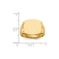 thumbnail image 5 of 14K Yellow Gold Ring Band Signet 15.0x16.5mm Closed Back Men's, Size 5, 5 of 5