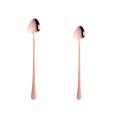 thumbnail image 1 of 2 cucharas de postre de acero inoxidable con forma de corazón, cucharas de café, vajilla para helado, cóctel y sopa (oro rosa grande y oro rosa mediano)., 1 of 6