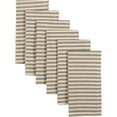 thumbnail image 2 of Ashton & Willow Creme Black White Farmhouse Tabletop Kitchen Kendra Stripe Cotton Striped Napkin Set of 6, 2 of 3