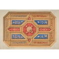 thumbnail image 2 of Jules-Edmond-Charles Lachaise 24x18 Gold Ornate Framed and Double Matted Museum Art Print Titled - Design for a Paneled Ceiling (19th Century), 2 of 4