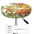 thumbnail image 4 of Fotbe Ducks and Flowers Stool Covers Round,Waterproof Round Bar Stool Covers Bar Chair Covers Washable Stool Cushion Slipcover for 12-14 Inch Chair-13 inch, 4 of 7